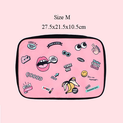Large Capacity Cute Cartoon Character Printing Womens Travel Bags Light Weight Pretty Style Nylon Carry on Bags