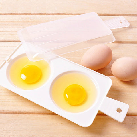 Two Egg Poacher Sandwich Breakfast Plastic Material Egg Tools Put Microwave Oven Kitchen Cooking Accessories Gadgets