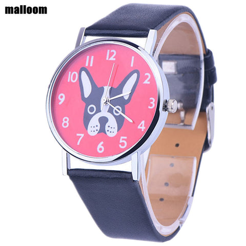 Watch Dogs dog watches Women Relojes Mujer 2017 Cute Clock Famous Brand Bracelet PU Leather Ladies Dress relogio