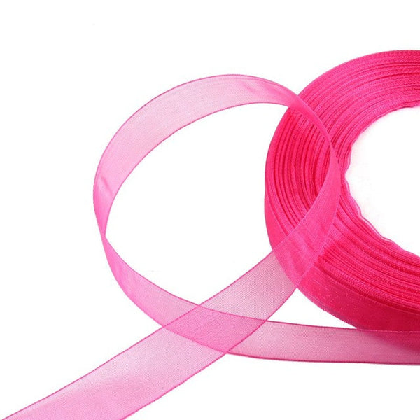 FENGRISE 15mm 45 Meters Organza Ribbon Apparel Sewing Fabric DIY Gift Packaging Wedding Decoration Tapes Ribbon Party Supplies