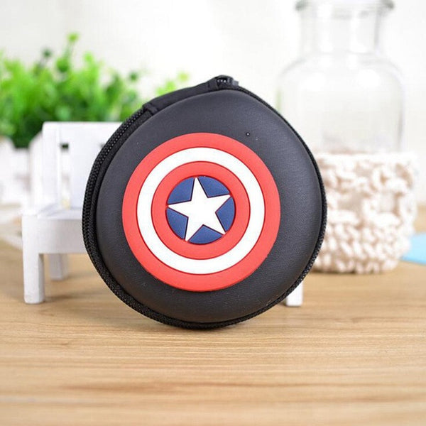 Women Silicone Coin Purse Cartoon Superman Spiderman Round Headset Bag Samll Change Purse Wallet Pouch Bag For Kids Girl Gift