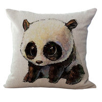 Cute and Lovely Baby Panda Pillow Case Cotton Linen Chair Seat and Waist 45x45cm Pillow Cover Home Textile Living
