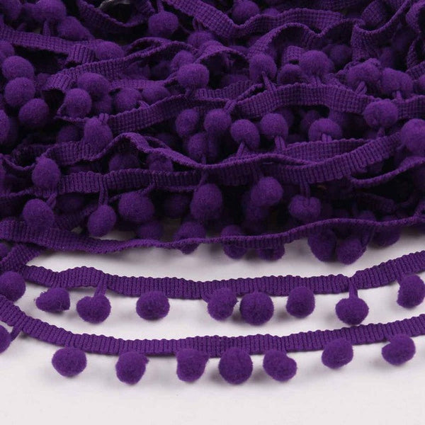 FENGRISE Lace Fabric 5 yard 1cm Sewing Accessories Pompom Trim Pom Pom Decoration Tassel Ball Fringe Ribbon DIY Material Apparel