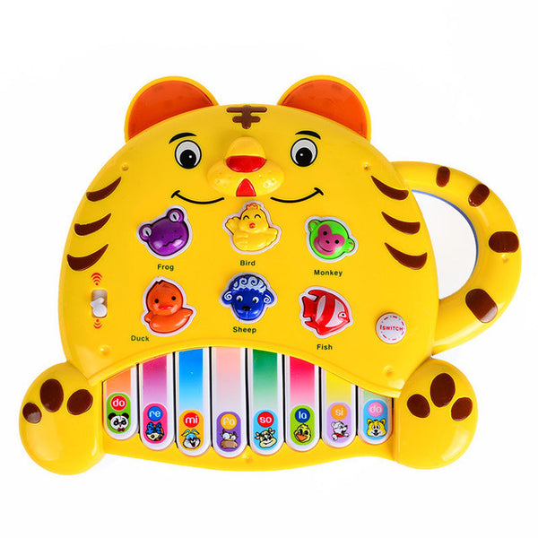 BOHS Tiger Piano Keyboard 0-3 years old Music Animal Sound , English Version, Children Educational Toys Well Packed