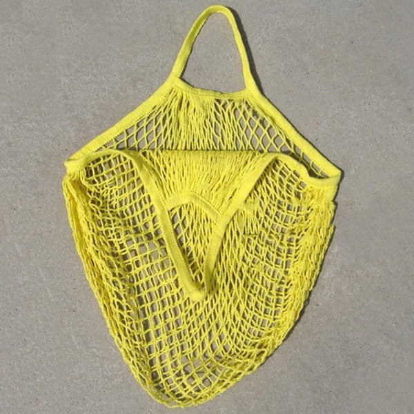 Reusable String Shopping Grocery Bag Shopper Tote Mesh Net Woven Cotton Bag