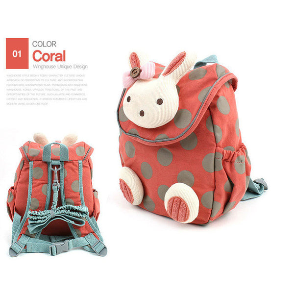 2017 new fashion animal style school bag cute 3d rabbit plush drawstring backpack children schoolbags for girls kindergarten bag