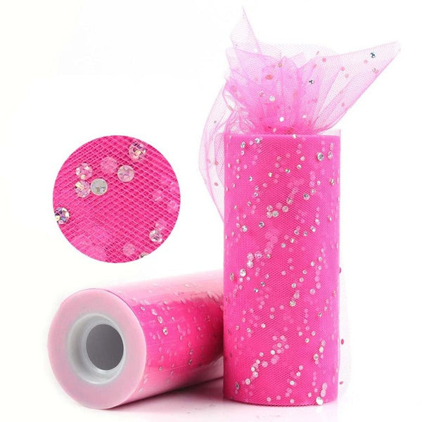 FENGRISE Fabric Patchwork 25yards Sewing Accessories Textile Sequin Tulle Roll Tutu Crafts Material Cheap Apparel Organza Cloth