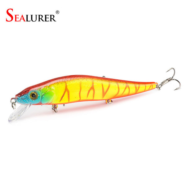 1PCS/lot 14 cm 23.7 g Fishing Lure Minnow Hard Bait with 3 Fishing Hooks Fishing Tackle Lure 3D Eyes Free Shipping