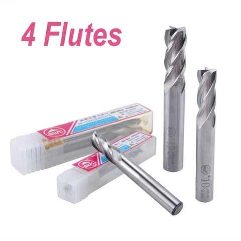 5pcs 4 Flute HSS End Mill Diameter 2mm-6mm Router Bit Set straight shank milling cutter cnc tool four flutes