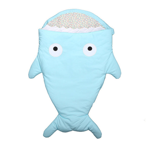 Small shell Cute shark baby cartoon sleeping bag newborns winter strollers bed swaddle blanket wrap bedding envelope baby S0004