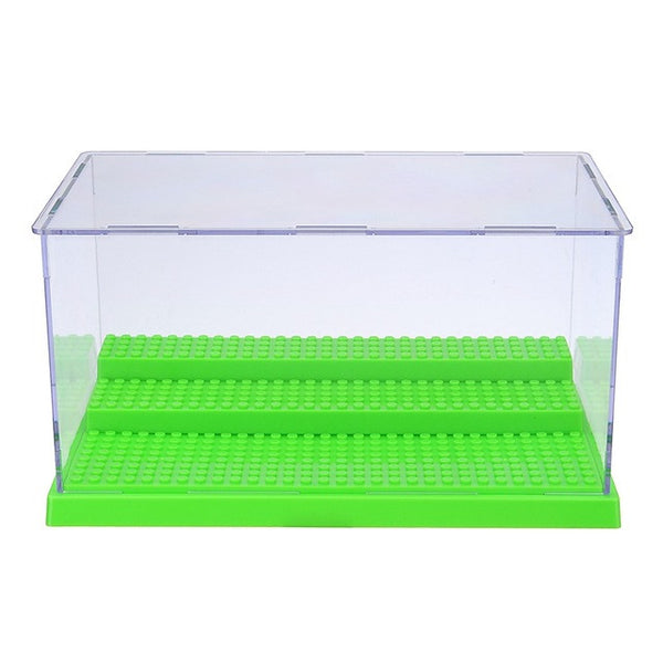 3 Steps Display Case/Box Dustproof ShowCase Gray Base For LEGO Blocks Acrylic Plastic Display Box Case 25.5X15.5X13.8cm 5 Colors