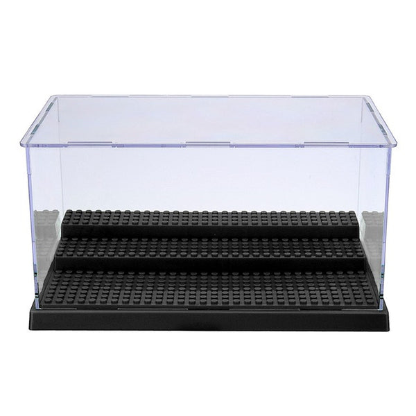 3 Steps Display Case/Box Dustproof ShowCase Gray Base For LEGO Blocks Acrylic Plastic Display Box Case 25.5X15.5X13.8cm 5 Colors