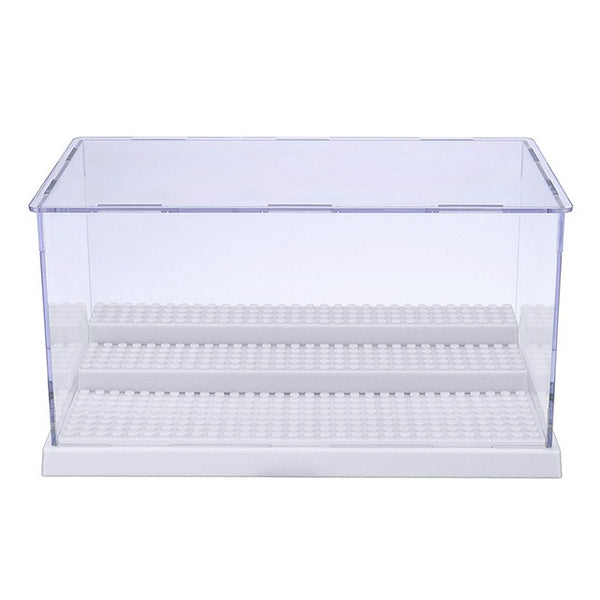 3 Steps Display Case/Box Dustproof ShowCase Gray Base For LEGO Blocks Acrylic Plastic Display Box Case 25.5X15.5X13.8cm 5 Colors