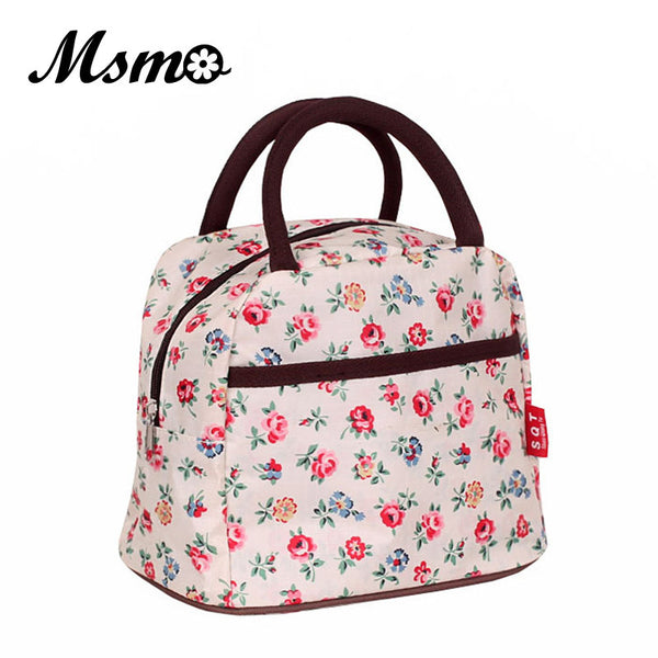 MSMO 2017 New Hot Variety Pattern Lunch Bag Lunchbox Women Handbag Waterproof Picnic Bag Lunchbox For Kids Adult 22 colors