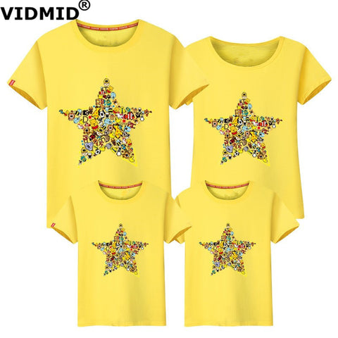 VIDMID Family Look T-Shirt Boys Girls and Mother father top tees Clothes Family Matching Outfits New 2017 Family T-Shirt 6001 16