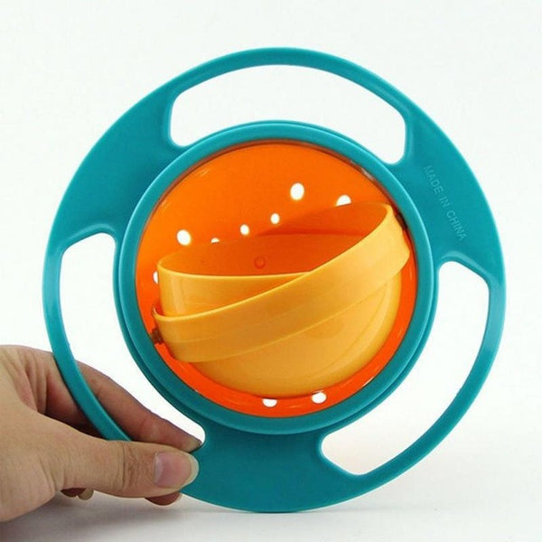 1 pcs Safety Baby Feeding Dishes Bright Color Children Kid Baby Toy Universal 360 Rotate Spill-Proof Bowl Dishes
