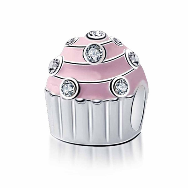 GAGAFEEL Big Hole Lovely Pink Beads Fit Pandora Bracelet Necklace DIY Charms For Women Enamel Heart Shape Pendant For Girl Gift