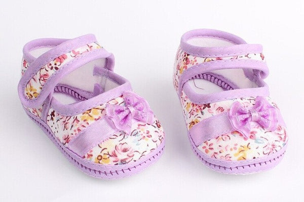 Retail 2017 Girls Fowers Bow Baby Toddler Shoes 11cm 12cm 13cm Spring Autumn Children Footwear First Walkers