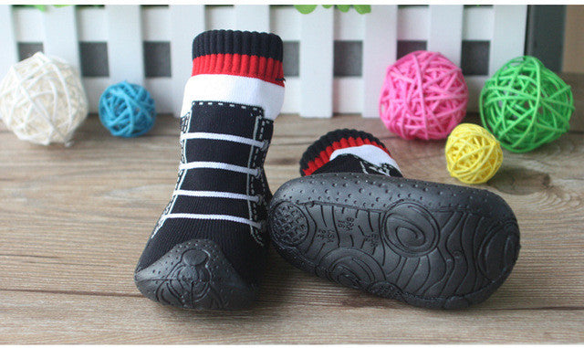 2017 Baby Socks with Rubber Soles  children toddler shoes socks Cotton Baby Sock Shoes Newborn Anti Slip