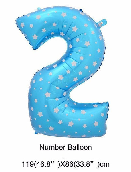 40 inch number foil balloons large pink blue Air digit printed heart balloon birthday wedding decoration ballon party supplies