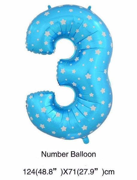 40 inch number foil balloons large pink blue Air digit printed heart balloon birthday wedding decoration ballon party supplies