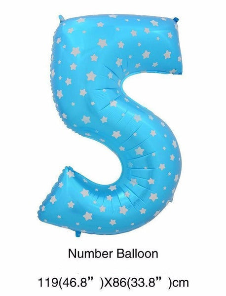 40 inch number foil balloons large pink blue Air digit printed heart balloon birthday wedding decoration ballon party supplies