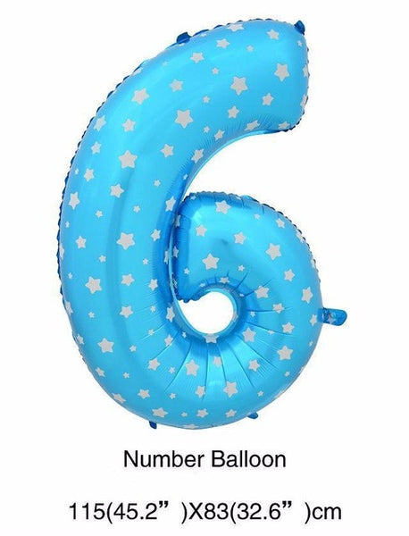 40 inch number foil balloons large pink blue Air digit printed heart balloon birthday wedding decoration ballon party supplies