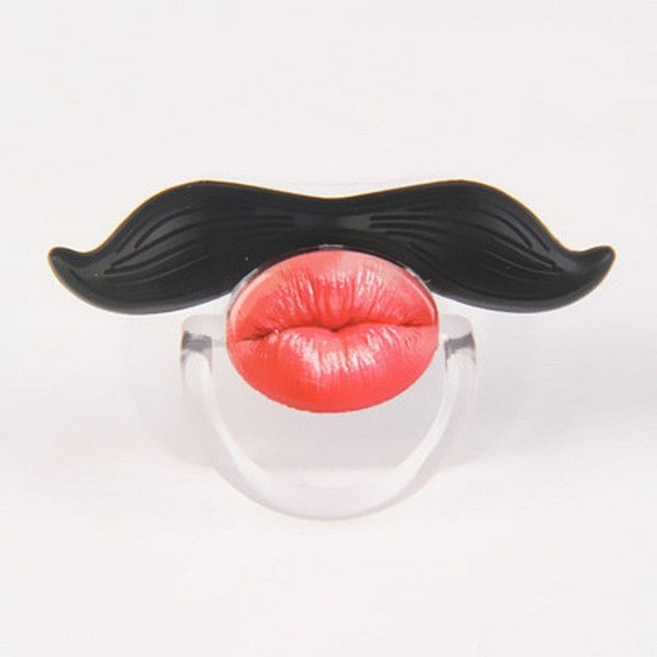 Top Silicone Baby Pacifier Funny Mustache Design Kids Baby Nipple Dummy Baby Soother Joke Prank Toddler Chupeta Alimentadora