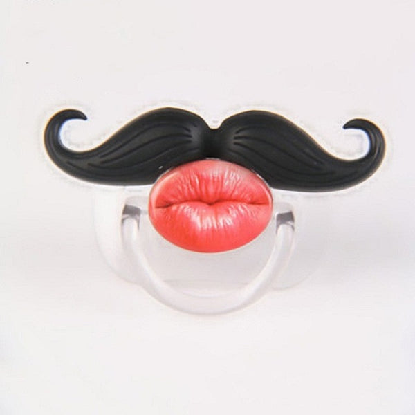 Top Silicone Baby Pacifier Funny Mustache Design Kids Baby Nipple Dummy Baby Soother Joke Prank Toddler Chupeta Alimentadora