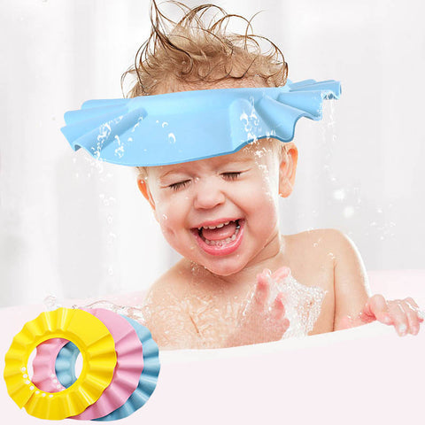 2017 Hot Adjustable EVA Soft Baby Shower Cap Children Shower Cap Baby Care Bath Protection For Kids 10-031