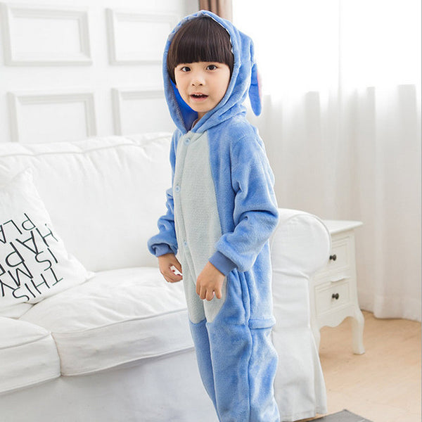 2017 Baby Boys Girls Unicorn Panda Children pajamas set Flannel Stitch Animal Pajamas Kids Pajama sets Onesies Children Clothing