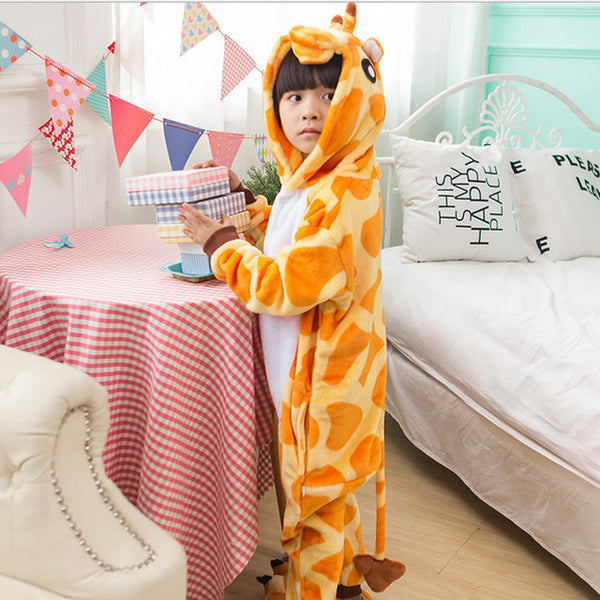 2017 Baby Boys Girls Unicorn Panda Children pajamas set Flannel Stitch Animal Pajamas Kids Pajama sets Onesies Children Clothing