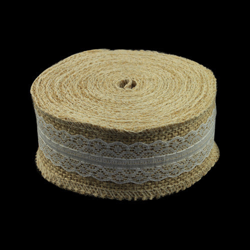 5 Meter Rural Linen Ribbon Wedding Decorative Accessories Natural Jute Burlap Roll for Table Runner Tablecloth New Brand BITFLY