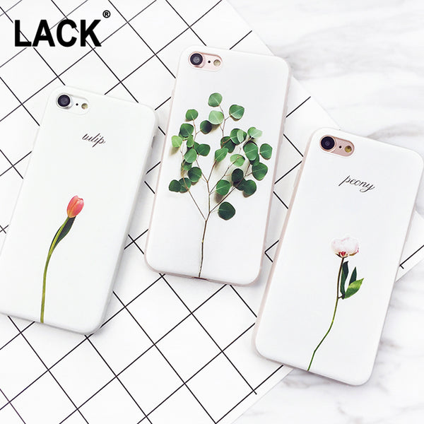 LACK Luxury 3D Relief Leaf Cartoon Case For iphone 7 Case Cute Plants Leaves Flower Back Cover Phone Cases For iphone7 6 6S Plus