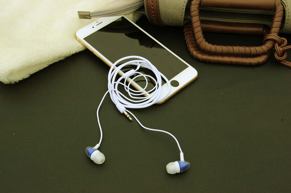 MOONBIFFY Good Quality Stereo Earphone 3.5mm Earbuds Headset For PC For Mobile Phone Iphone Samsung HTC