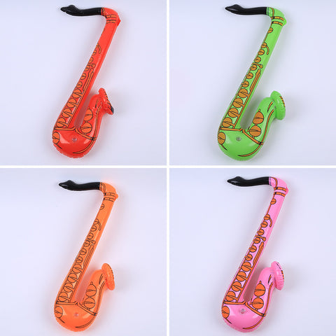 Peradix Hot Sale Inflatable Sax Saxophone Musical Instrument Toy Fancy Dress Party Toys color random