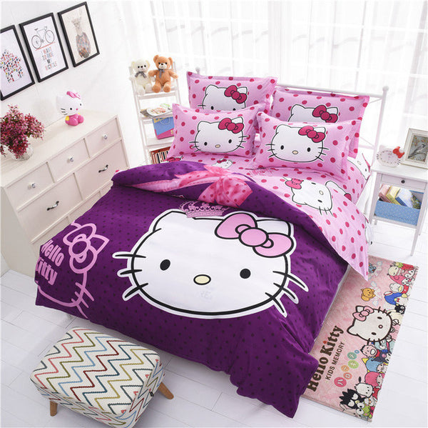 Fashion America British Flag Bedding Set Cartoon Hello Kitty Doraemon 3d Bedding Sets Queen Twin Size Bed Linen 4pcs Bedclothes