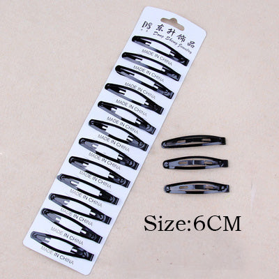 12PCS/Pack New Simple Black Hair Clips Girls Hairpins BB Clips Barrettes Headbands For Womens Hairgrips Hair Accessories 2 Sizes