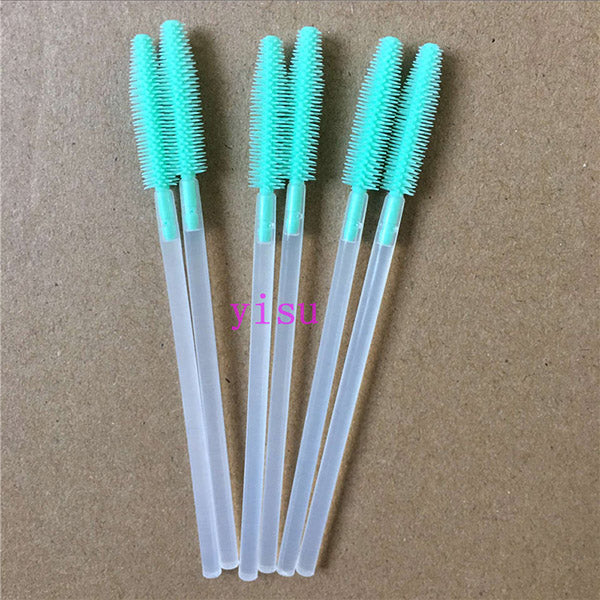 Silicone eyelash brush head lashes brush pack 15 colors disposable makeup brushes tools 200pcs wholesale