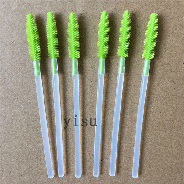 Silicone eyelash brush head lashes brush pack 15 colors disposable makeup brushes tools 200pcs wholesale