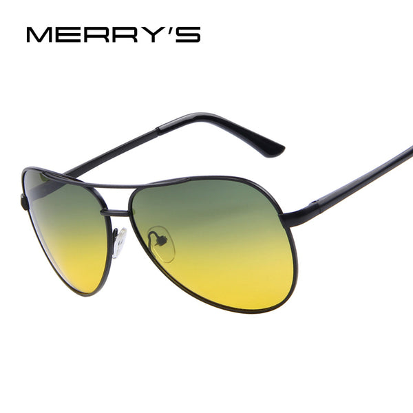 MERRY'S Men Polaroid Sunglasses Night Vision Driving Sunglasses 100% Polarized Sunglasses