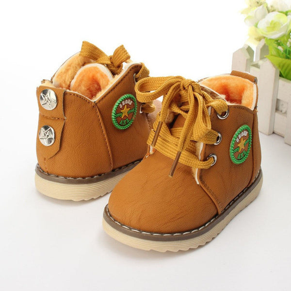 Children's hot sale fashion boots classic 2016 autumn winter kid's keep warm snow boots for boys girls size21-25
