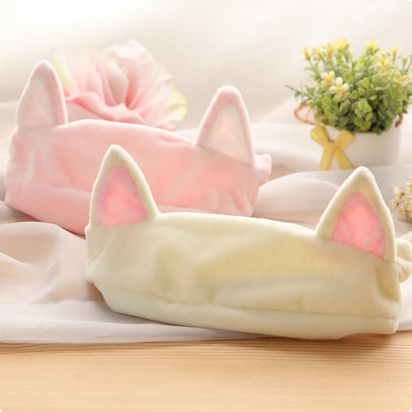 Hot Sale Cat Ear Headband Women Hair Accessories Wash Shower Cap Head Ornaments Elastic Hair Band Headband