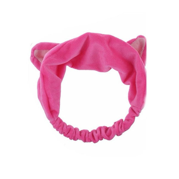 Hot Sale Cat Ear Headband Women Hair Accessories Wash Shower Cap Head Ornaments Elastic Hair Band Headband