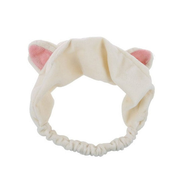 Hot Sale Cat Ear Headband Women Hair Accessories Wash Shower Cap Head Ornaments Elastic Hair Band Headband