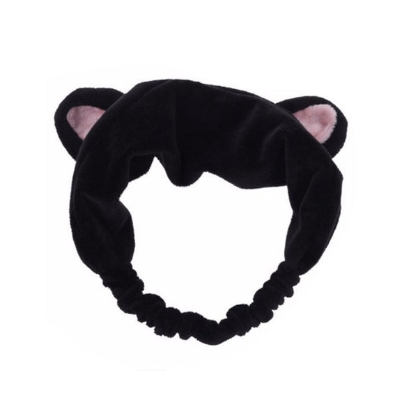 Hot Sale Cat Ear Headband Women Hair Accessories Wash Shower Cap Head Ornaments Elastic Hair Band Headband