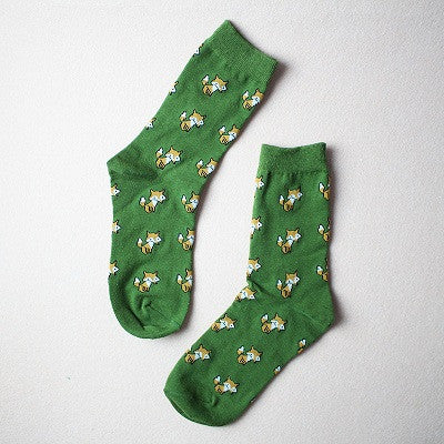 Quality New Creative Men Women Zoo Cotton Socks Animals Fox Dog Female Cartoon Unisex Lovely Women Socks Drop Shipping 1 Pair