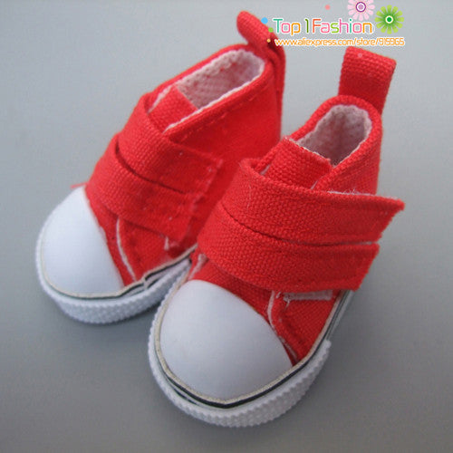 Doll Accessories shoes 5 cm  Denim Canvas Mini Toy Shoes1/6 Bjd Sneackers boots For Russian Tilda doll