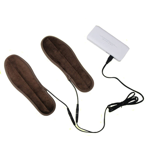 YGF Heated Insoles Winter Men Women Heated Shoe Inserts usb Charged Electric Insoles for Shoes Boot Keep Warm with Fur Foot Pads