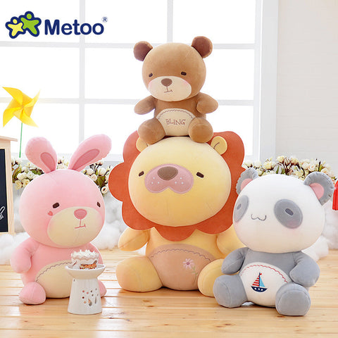 7.5 Inch Plush Sweet Lovely Stuffed Baby Kids Toys for Girls Birthday Christmas Gift 19cm Lion Rabbit Bear Panda Metoo Doll